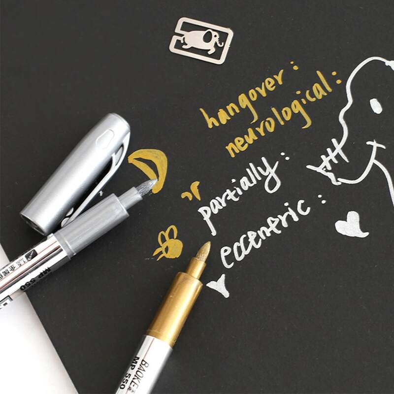 

1pc Random Metallic Marker Pen, Multicolor