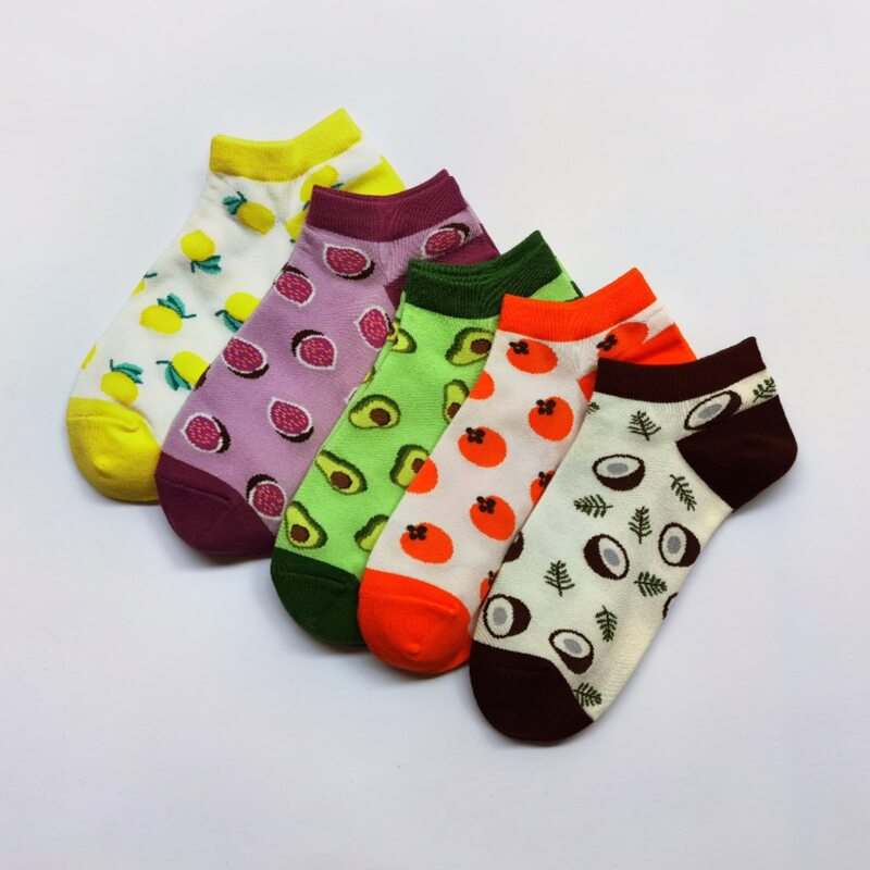 

5pairs Fruit Pattern Ankle Socks, Multicolor