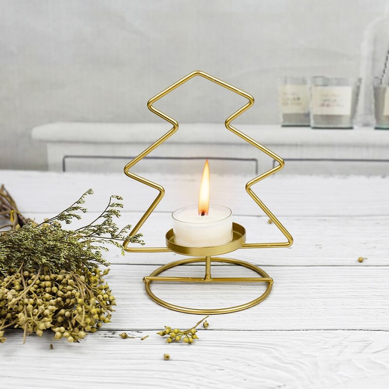 

Tree Shaped Candle Holder, Gold