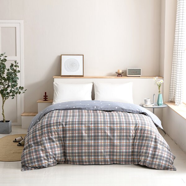 

Plaid Pattern Duvet Cover Without Filler, Multicolor