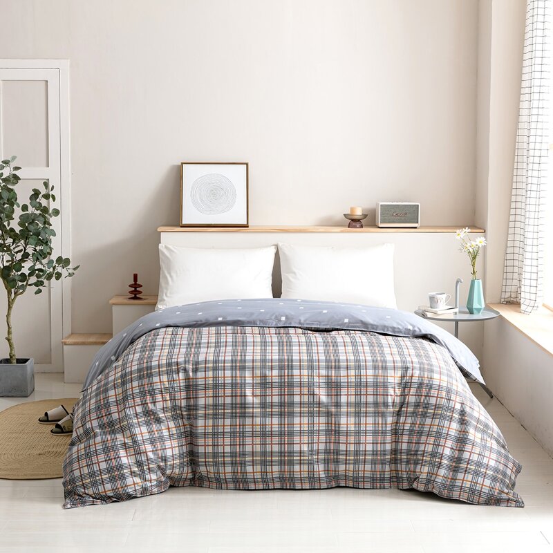 

Plaid Pattern Duvet Cover Without Filler, Multicolor