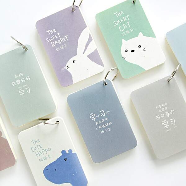 

1pc Cartoon Graphic Random Ring Memo Pad, Multicolor