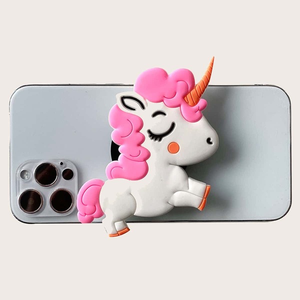 

Cartoon Unicorn Shaped Pop-Out Phone Grip, Pink