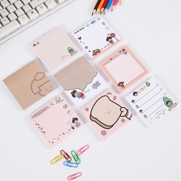 

1pc Cartoon Graphic Random Sticky Note, Multicolor
