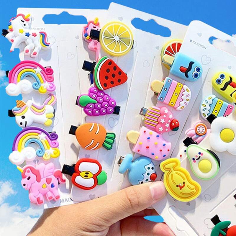 

10pcs Random Cartoon Hair Clip, Multicolor