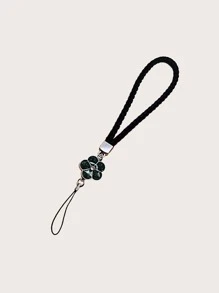 Dây buộc điện thoại dệt - màu đen - Xem 1