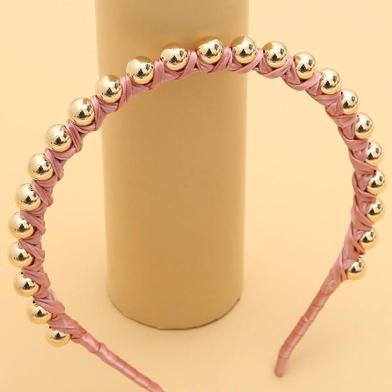 

Round Ball Decor Hair Hoop, Baby pink