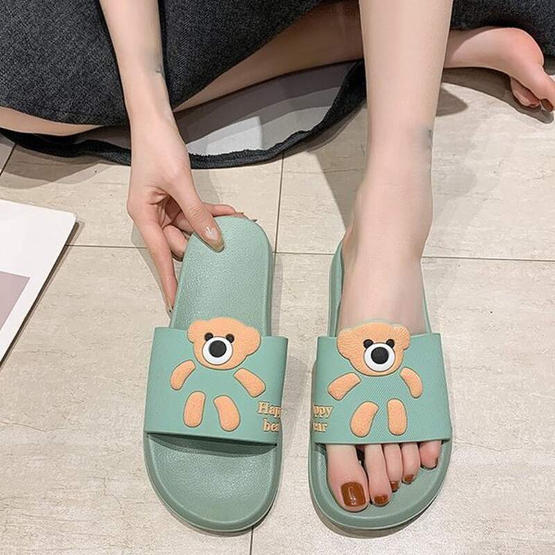 

Cartoon Bear Slides, Mint blue pastel