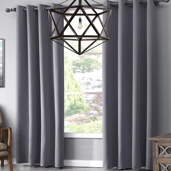 

Solid Color Single Panel Blackout Curtain, Grey