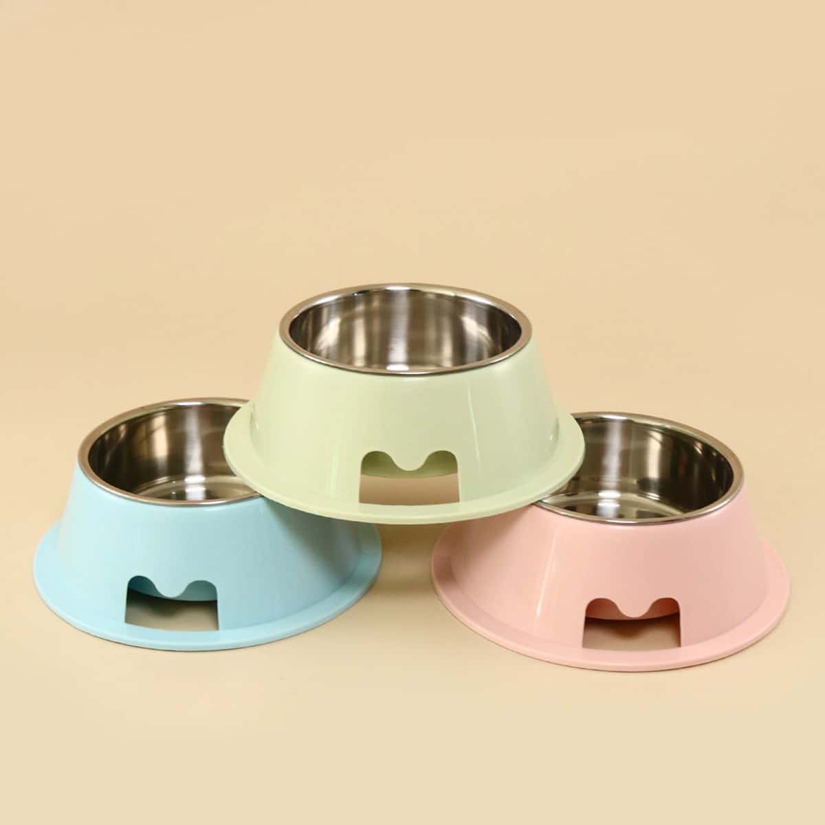 

1pc Round Random Color Pet Bowl, Multicolor