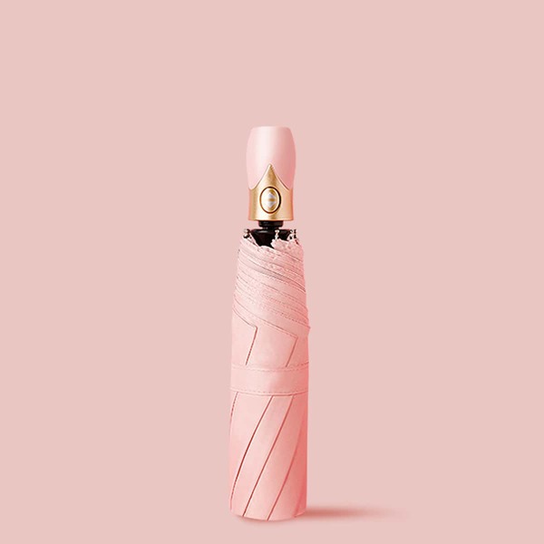

1pc Diamond Buckle Automatic Umbrella, Pink