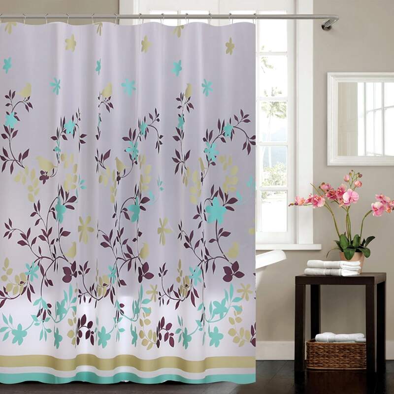 

Leaf Print Shower Curtain, Multicolor