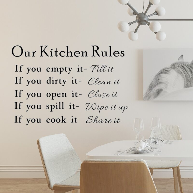 

Slogan Graphic Wall Sticker, Black