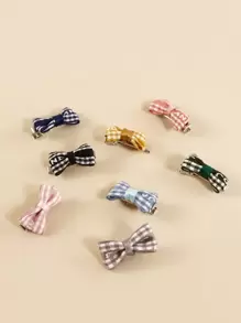 3本入り ランダムカラー 蝶々結びデコレーション 犬 ヘアクリップ