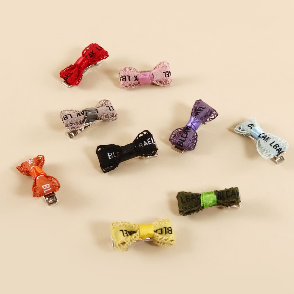 

3pcs Random Color Bow Decor Dog Hair Clip, Multicolor