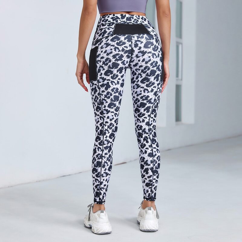 

Contrast Panel Pocket Sports Leggings, Multicolor