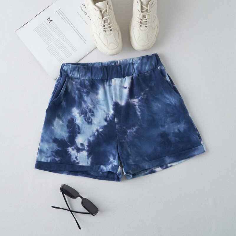

Tie Dye Shorts, Navy blue