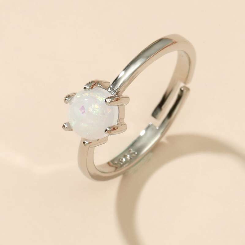 

1pc Rhinestone Ring, White