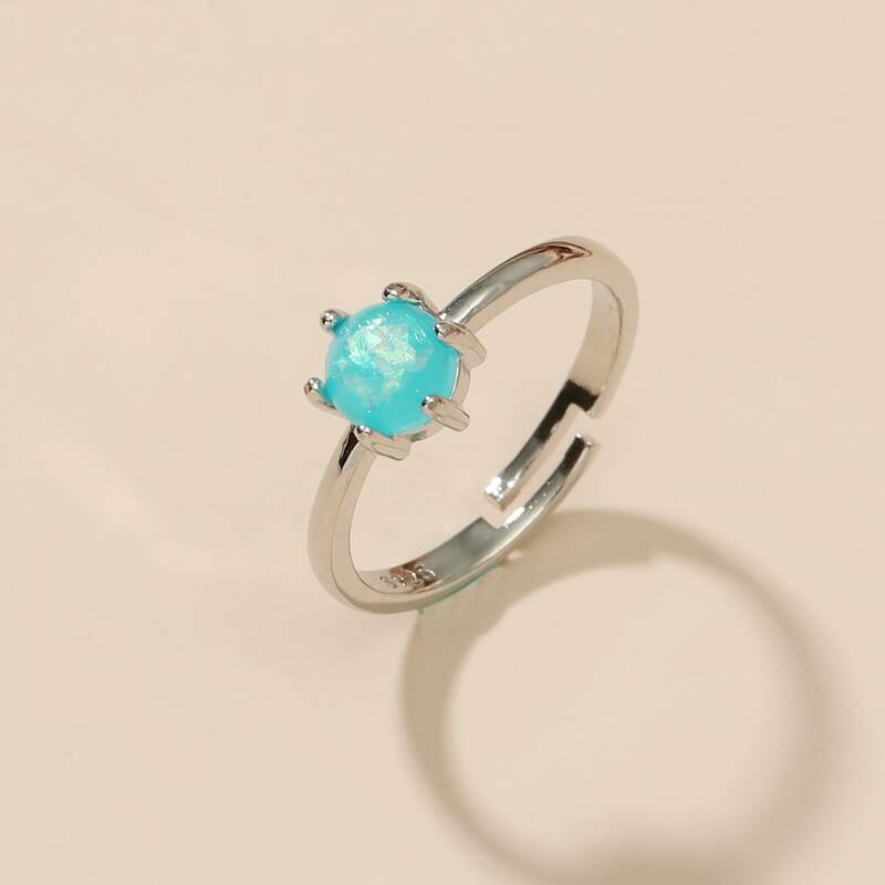 

1pc Rhinestone Ring, Blue