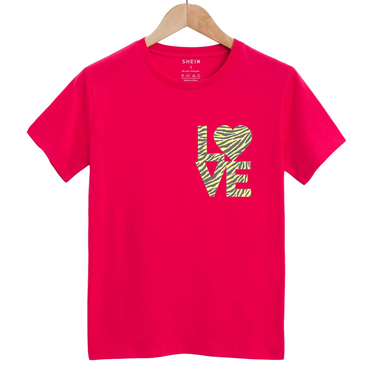 

Letter Graphic Short Sleeve Tee, Rose red