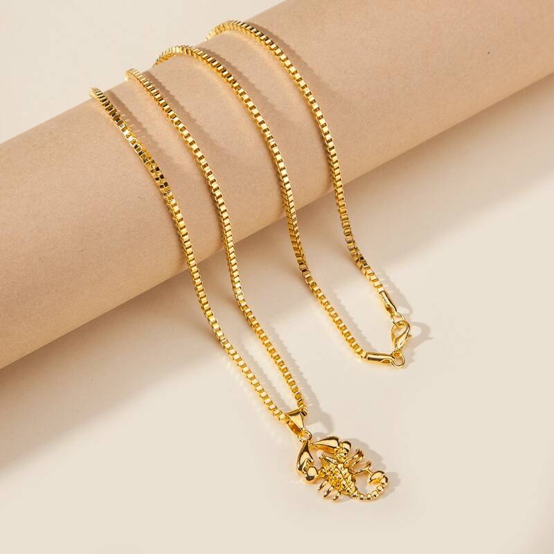 

Scorpion Pendant Necklace, Gold