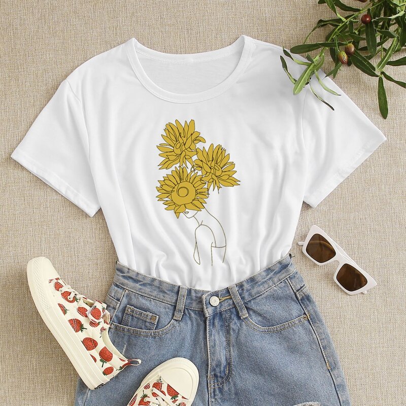 

Flower & Girl Graphic Tee, White