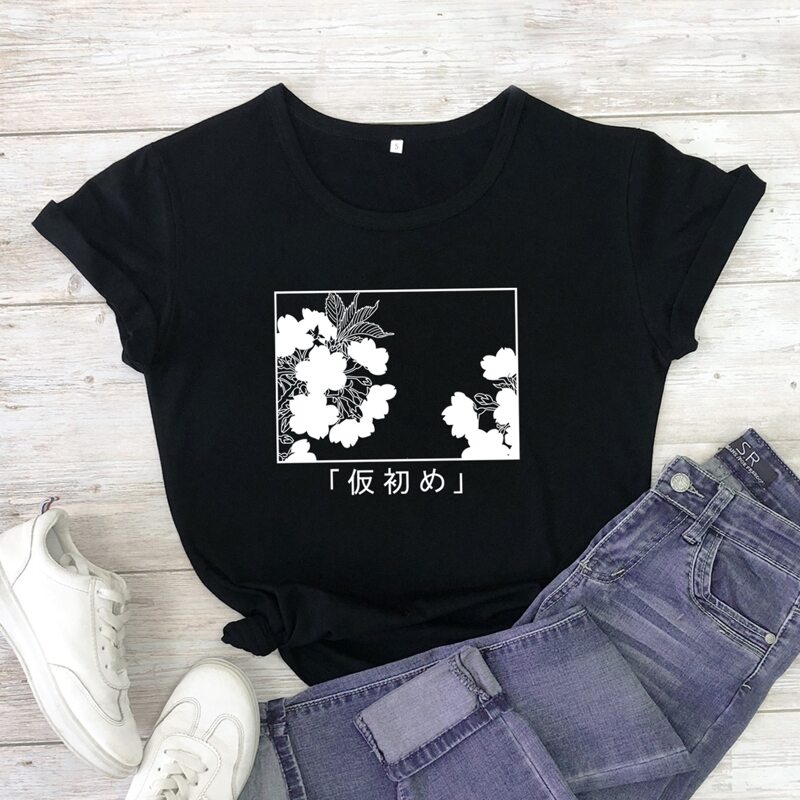 

Flower Graphic Tee, Black