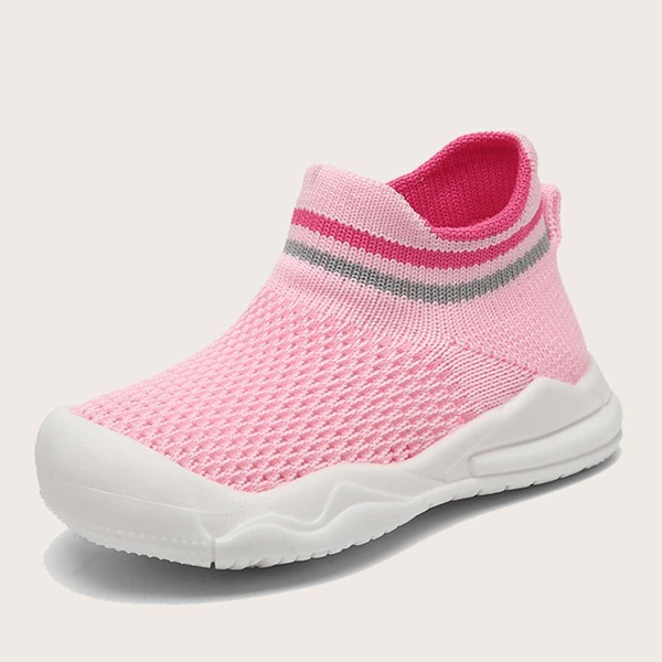 

Baby Girl Stripe Trim Slip On Sneakers, Pink