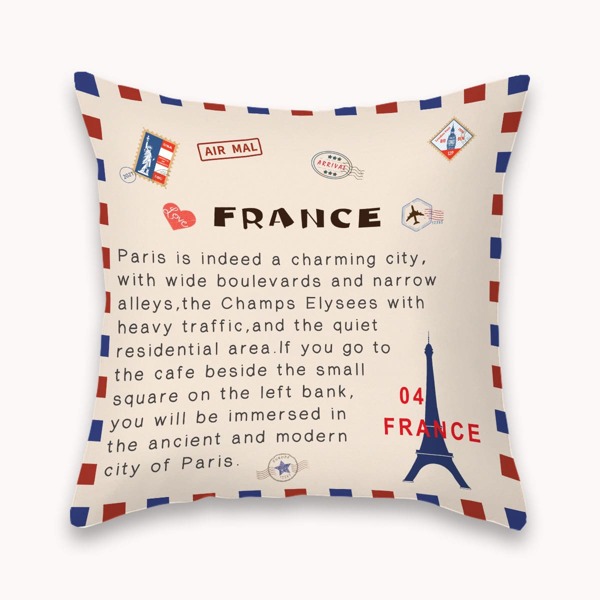 

Slogan Graphic Cushion Cover Without Filler, Multicolor