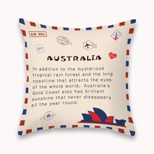 

Slogan Graphic Cushion Cover Without Filler, Multicolor