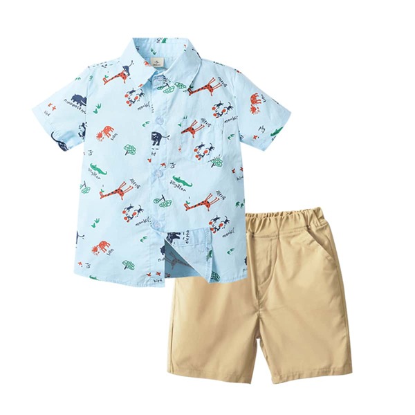 

Toddler Boys Cartoon Graphic Shirt & Shorts, Multicolor