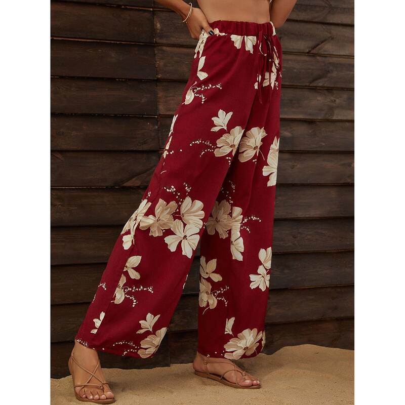 

Floral Print Wide-leg Pants, Multicolor