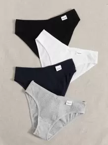 4 piezas set bragas de canalé - Multicolor - Ver 3