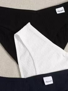 4 piezas set bragas de canalé - Multicolor - Ver 5