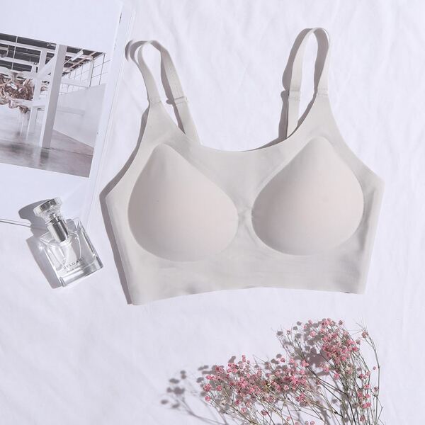 

Solid Seamless Bra, Beige