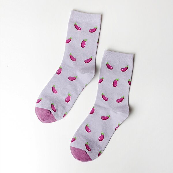

Vegetable Pattern Socks, Multicolor