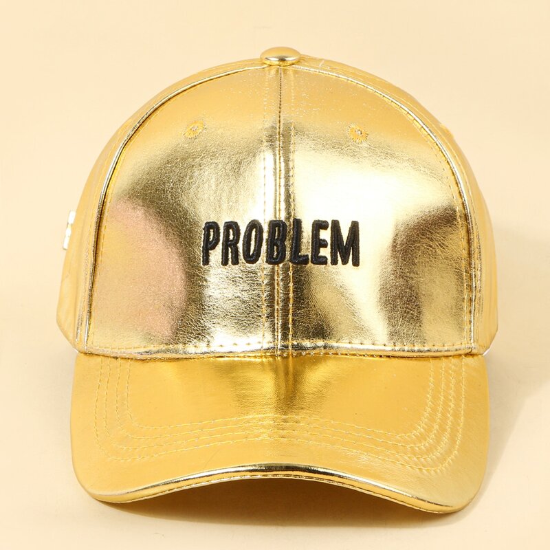 

Guys Letter Embroidery Baseball Cap, Gold