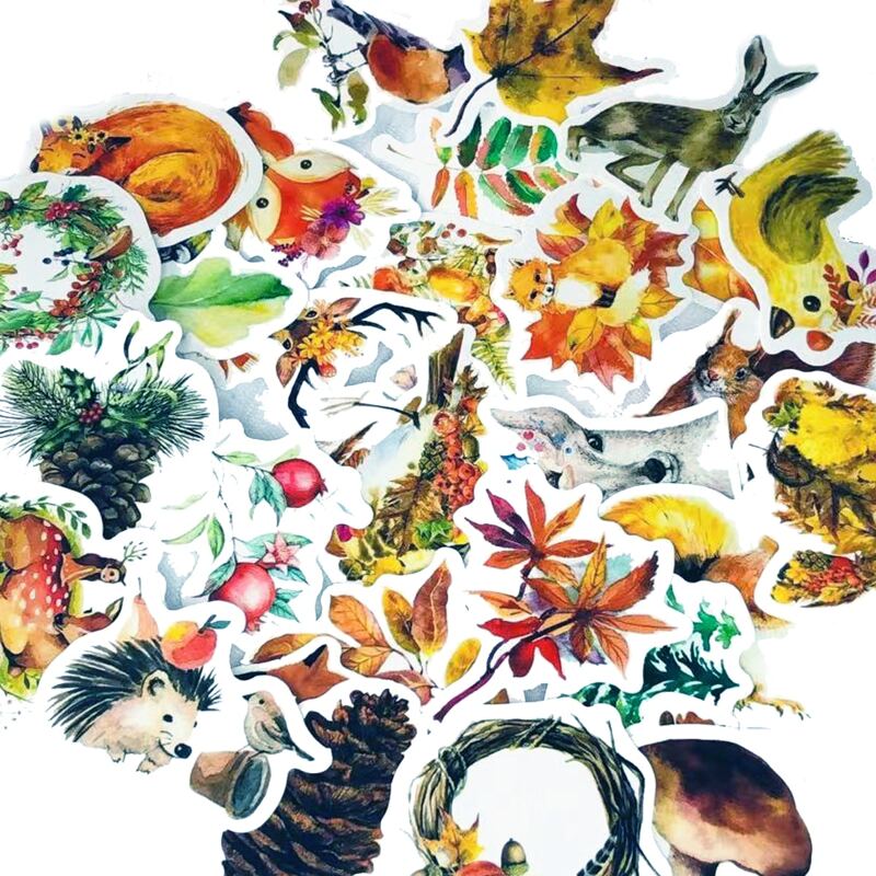 

41pcs Animal Pattern Sticker, Multicolor