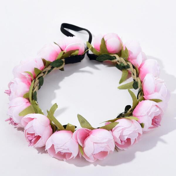 

Flower Decor Headband, Pink