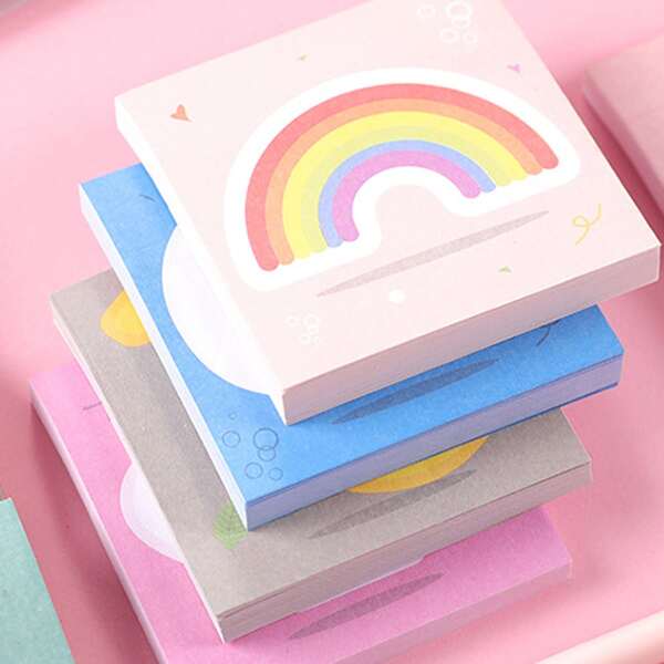 

2pcs Cartoon Graphic Random Sticky Note, Multicolor
