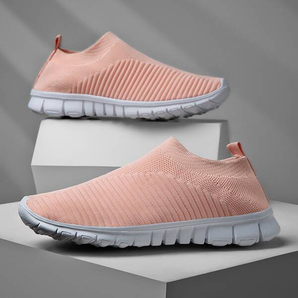 

Low Top Knit Running Shoes, Pink