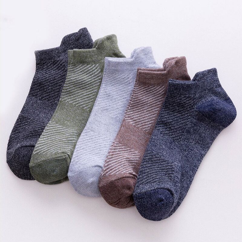 

Guys 5pairs Striped Ankle Socks, Multicolor