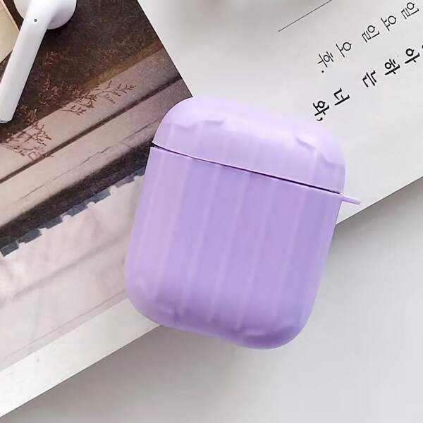

Luggage Pattern Airpods Case, Purple