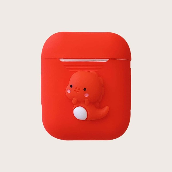 

Cartoon Dinosaur Airpods Case, Red