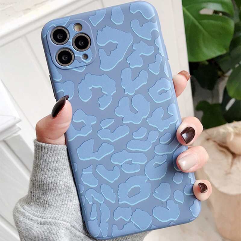 

Leopard iPhone Case, Blue