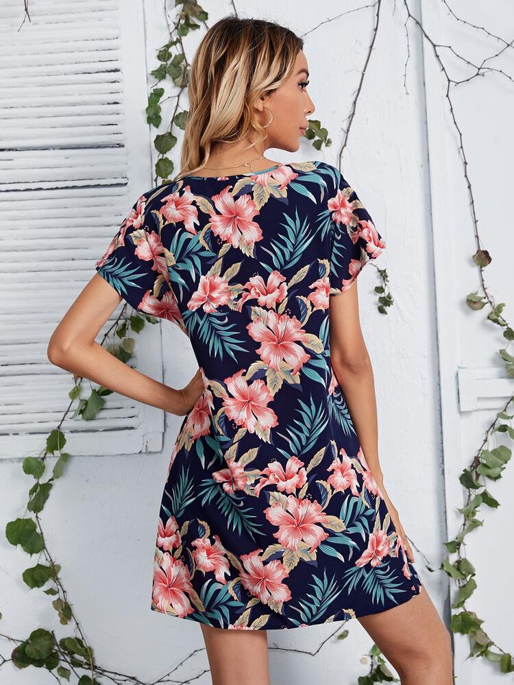 SHEIN Đầm Nhiệt đới Boho - Nhiều màu - Xem 2