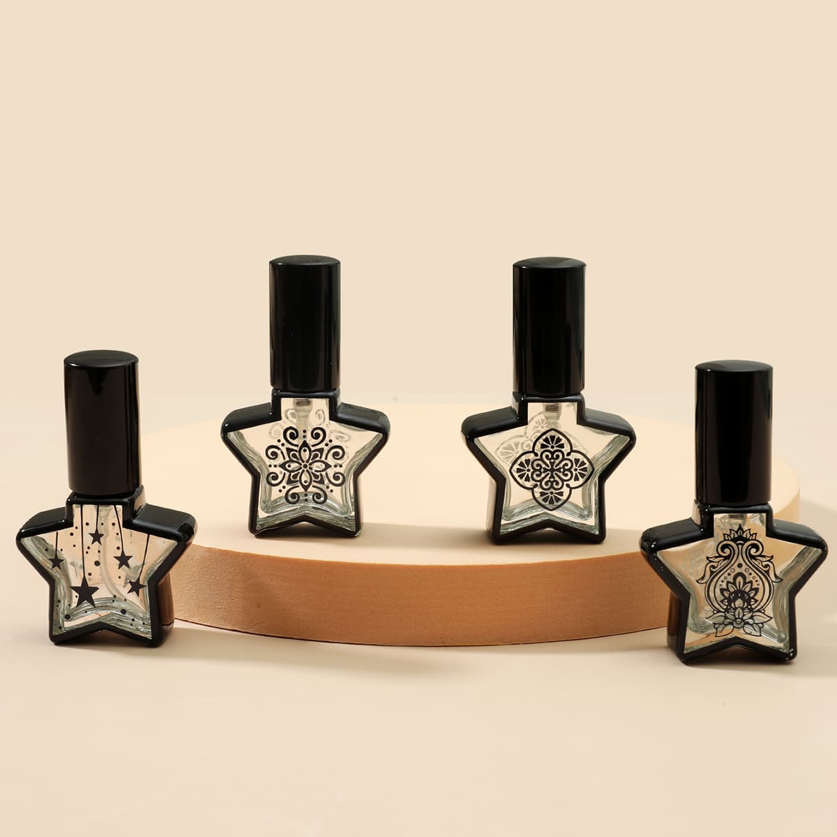

1pc Random Star Shaped Perfume Spray Bottle, Black