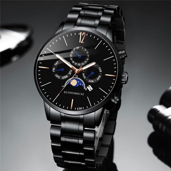 

Men Round Pointer Date Quartz Watch