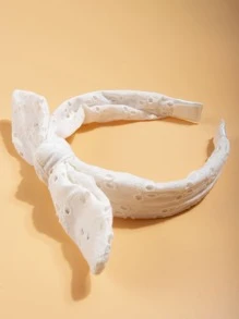 1入組可愛蝴蝶結裝飾髮箍 - 白色 - 查看 2