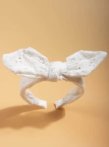 1入組可愛蝴蝶結裝飾髮箍 - 白色 - 查看 3